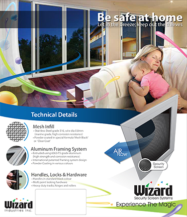 Wizard security screens brochure cover